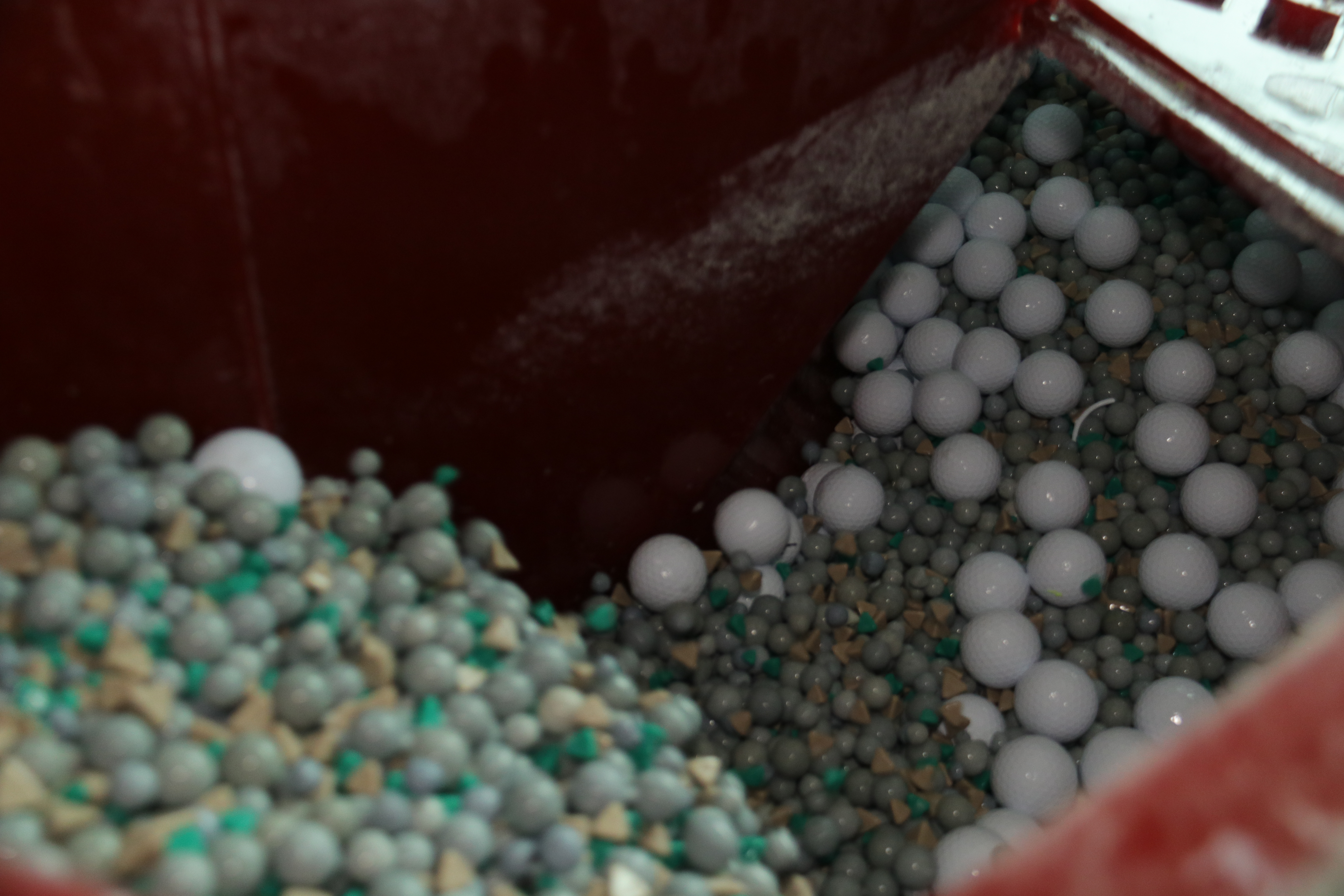 golf ball rinsing and washing process
